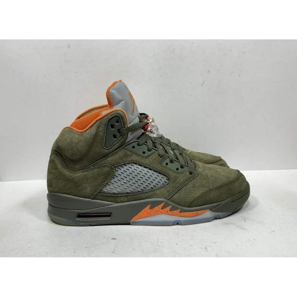 Air Jordan 5 Olive Green Men's Size 12 Sneakers DD0587-308 Shoes